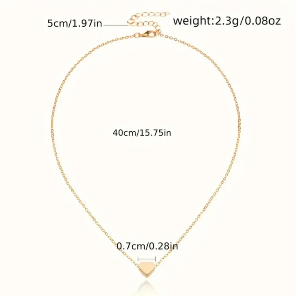 Gold Heart Pendant Necklace